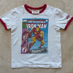 MC2 Saint Barth Kids Iron Man Comic Tee - White & Red
